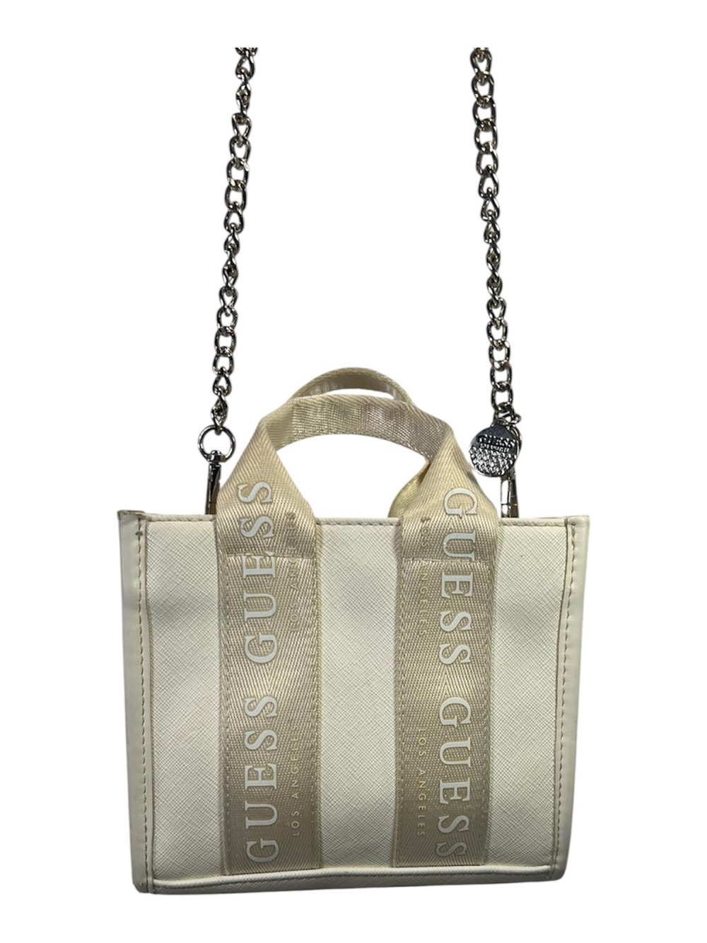GUESS Factory Women's Logo-Tape Mini Tote Crossbody